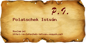Polatschek István névjegykártya